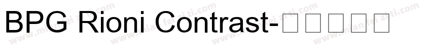 BPG Rioni Contrast字体转换